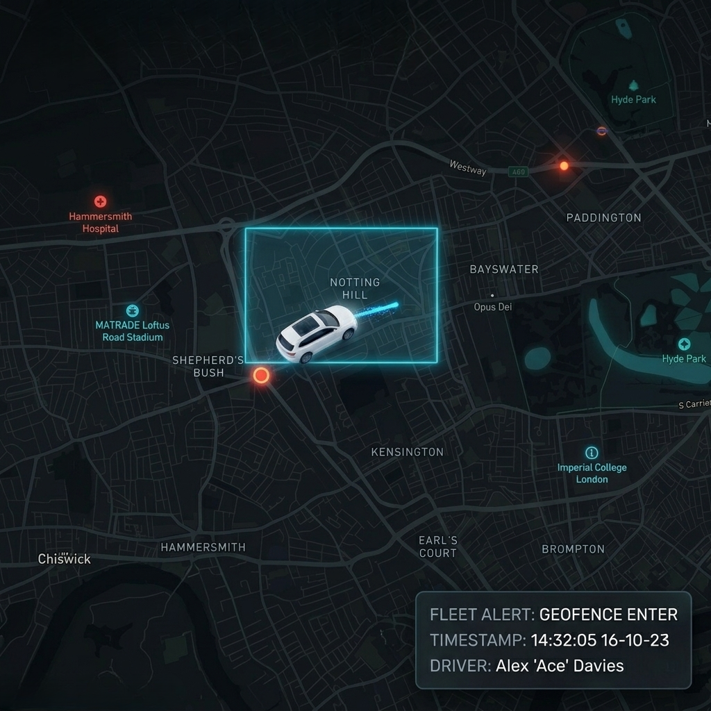 Geofence zone visualisation